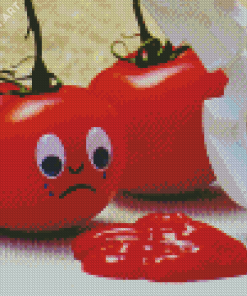 Ketchup Sad Tomatoes Diamond Painting