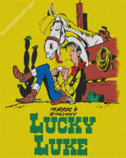 Lucky Luke Serie Poster Diamond Painting