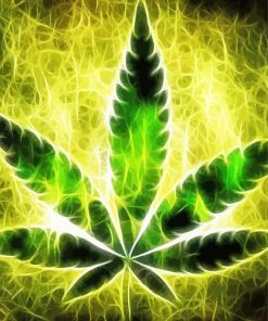 Marijuana Leaf Art Diamond Painting