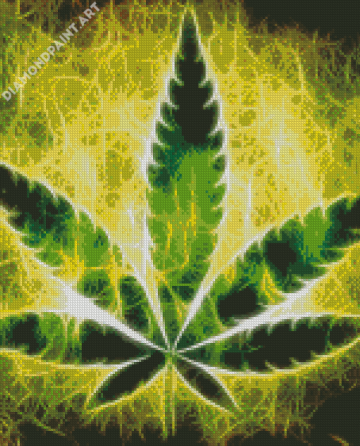 Marijuana Leaf Art Diamond Painting