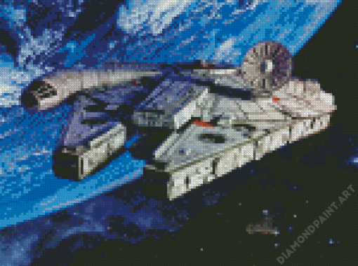 Millennium Falcon In Space Diamond Painting