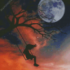 Moon Swing Silhouette Diamond Painting