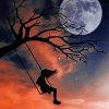 Moon Swing Silhouette Diamond Painting