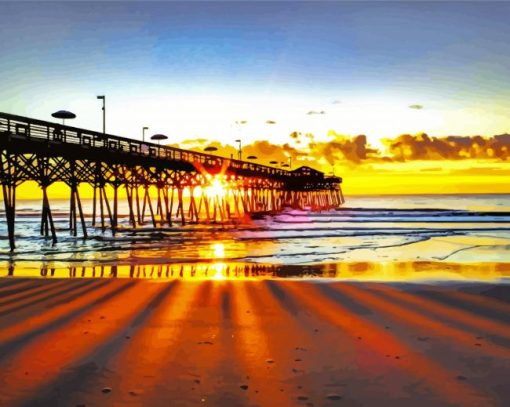 Myrtle Beach South Carolina At Sunset Diamond Painting