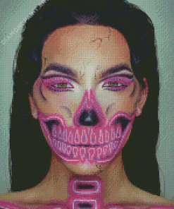 Neon Skeleton Beauty Diamond Painting