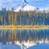 Oregon Mountain Water Reflection Diamond Painting