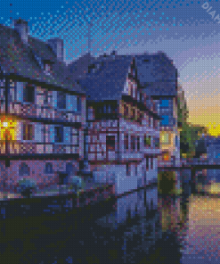 Petit France City At Sunset Diamond Painting