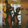 Rabbits Couple Dancing Diamond Painting