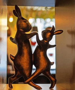 Rabbits Couple Dancing Diamond Painting