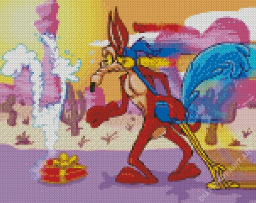 Roadrunner And Coyote Characters Diamond Painting