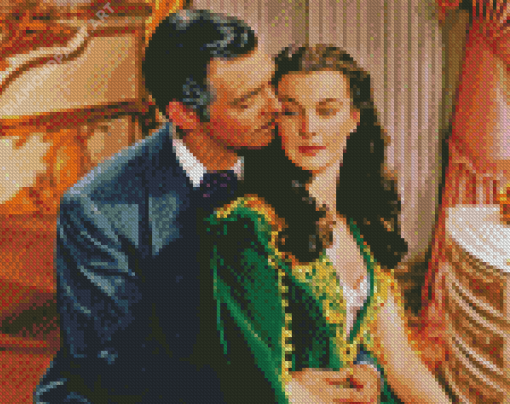 Scarlett O'Hara And Rhett Butler Gone With The Wind Diamond Painting