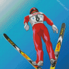 Ski Jump Art Illustration Diamond Painting