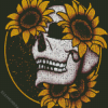 Skull Sunflower Diamond Painting