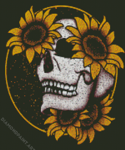 Skull Sunflower Diamond Painting