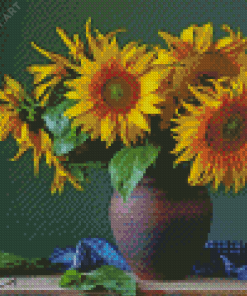 Sunflowers In A Vase Diamond Painting