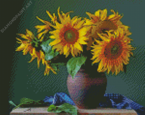 Sunflowers In A Vase Diamond Painting