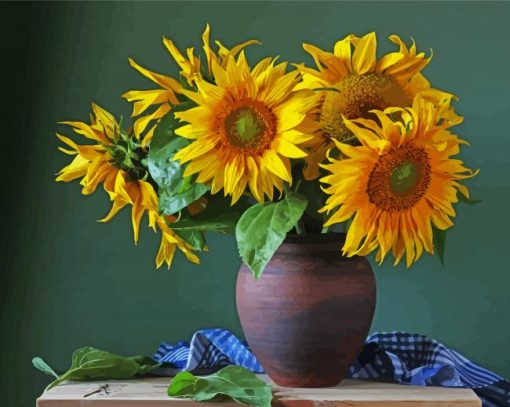 Sunflowers In A Vase Diamond Painting