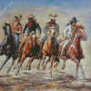 The Cowboys And Horses Art Diamond Painting