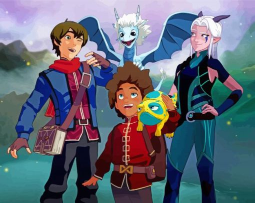 The Dragon Prince Characters Diamond Painting