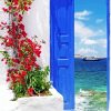 Traditional Greek Door On Mykonos Island Greece Diamond Painting