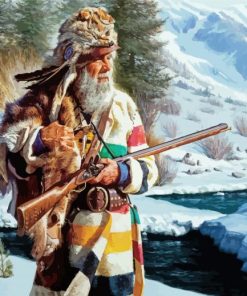 Trapper Mountain Man Diamond Painting