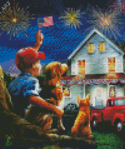 USA 4th Of July Diamond Painting