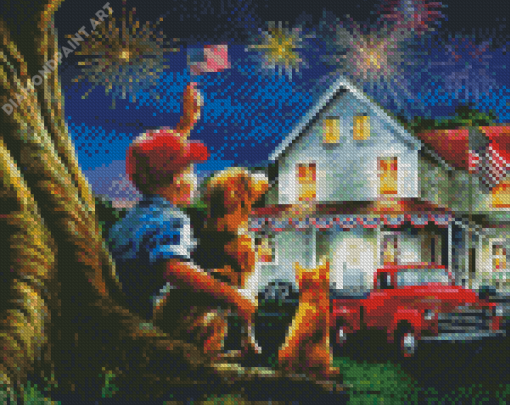 USA 4th Of July Diamond Painting