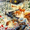 Vintage Animals Snow Scene Diamond Painting