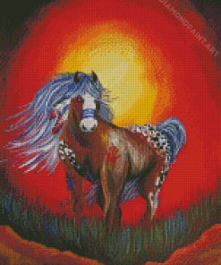 War Pony Art Anime Diamond Painting