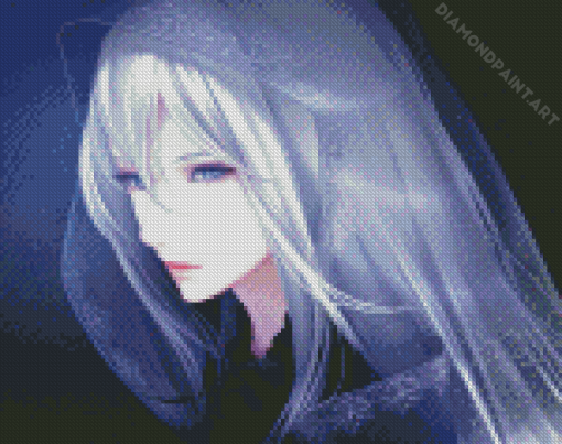 White Hair Anime Diamond Painting