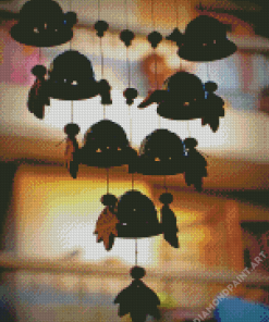 Wind Chimes Silhouette Diamond Painting