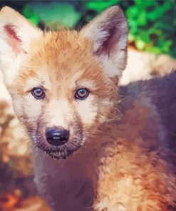 Wolf Cub Animal Diamond Painting