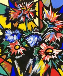 Abstract Picasso Flowers Diamond Painting