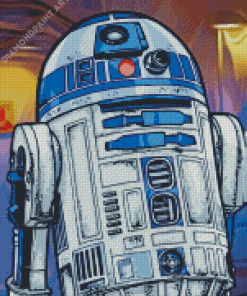 Aeshetic R2d2 Illustration Diamond Painting