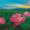 Aesthetic Lotus Blossom Diamond Painting