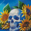 Skull Sunflower Art Diamond Painting