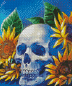 Skull Sunflower Art Diamond Painting