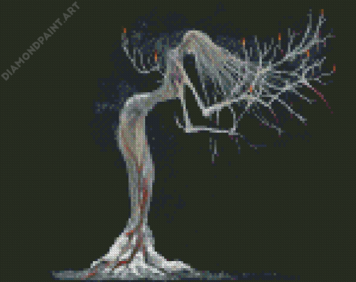 Aesthetic Tree Lady Diamond Painting