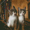 Aesthetic Two Kitties Diamond Painting