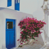 Aesthetic Blue Greek Door Diamond Painting