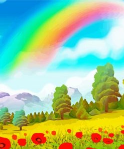 Aesthetic Rainbow Landscape Diamond Painting