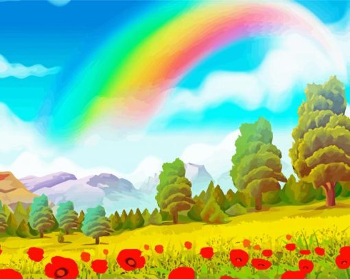 Aesthetic Rainbow Landscape Diamond Painting