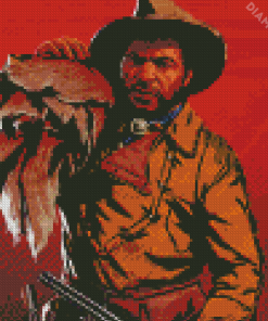 Aesthetic Red Dead Illustration Diamond Painting