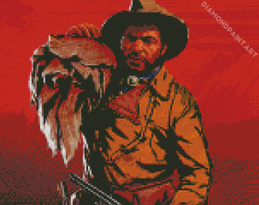 Aesthetic Red Dead Illustration Diamond Painting