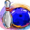 Aesthhetic Bowling Art Illustration Diamond Painting