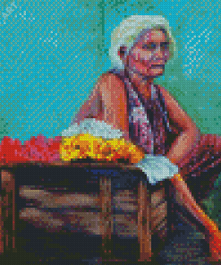 Asian Old Lady Diamond Painting