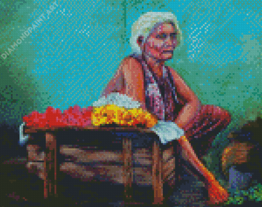 Asian Old Lady Diamond Painting