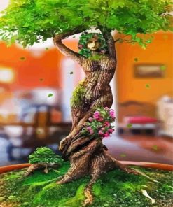 Beautiful Woman Tree Diamond Painting