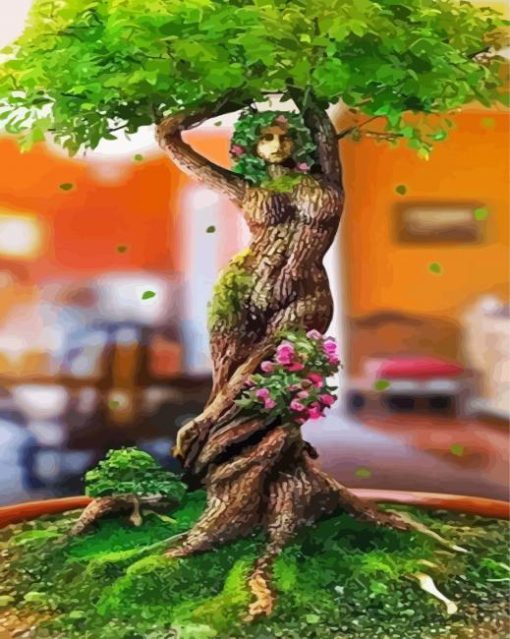 Beautiful Woman Tree Diamond Painting