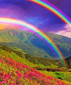 Beautiful Rainbow Landscape Diamond Painting